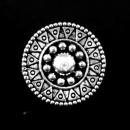 Concentric Tribal Garnet Ring