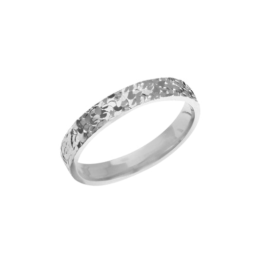 Textured Shine 925 Silver Band Ring