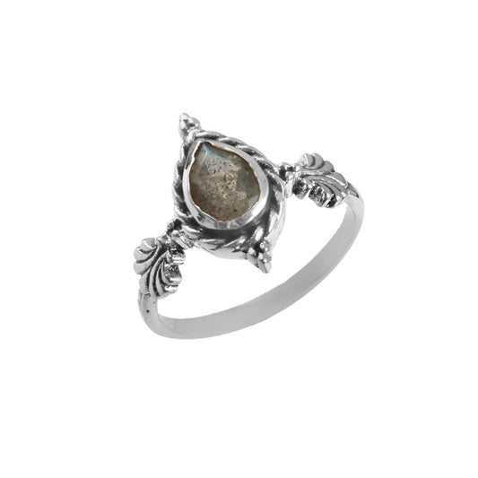 Mystic Oval Labradorite Ring
