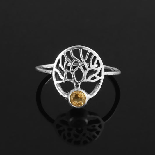 Tree of Life Citrine Ring