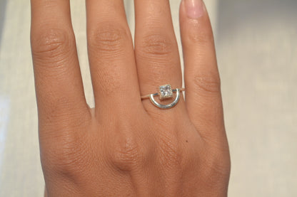 Minimalist Crystal Geometric Ring