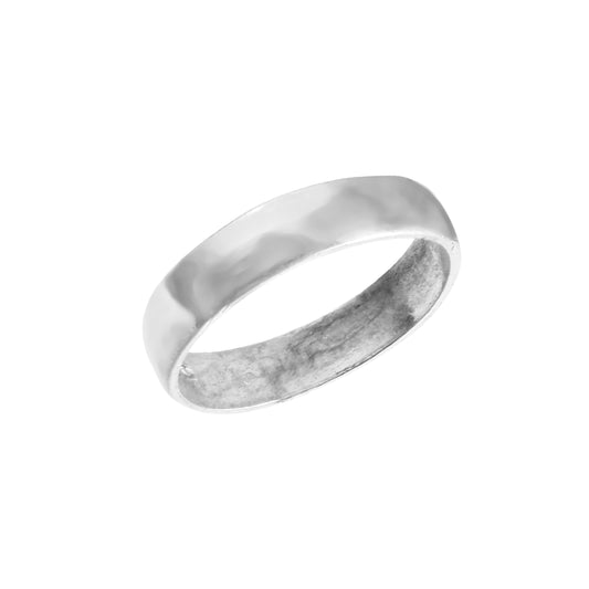 Polished Classic Sterling Silver Band Ring