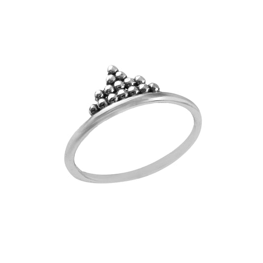 Sterling Silver Stacked Dot Crown Ring