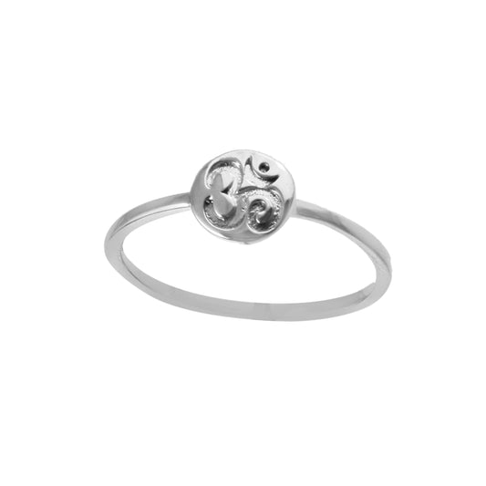 Sterling Silver Om Symbol Ring