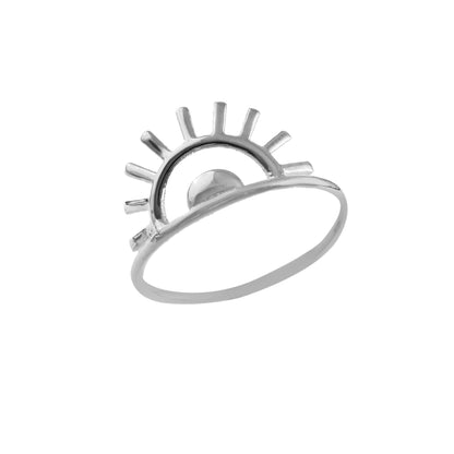 Minimalist Sunrise Silver Ring