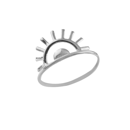 Minimalist Sunrise Silver Ring