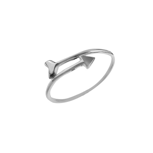 Minimal Arrow Sterling Silver Ring – Lightweight Open Band