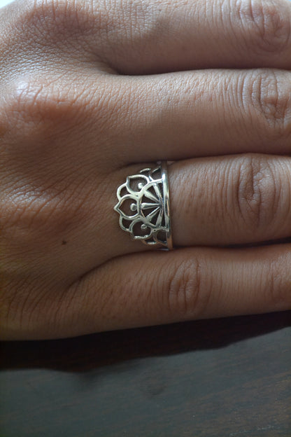 Sterling Silver Lotus Blossom Ring