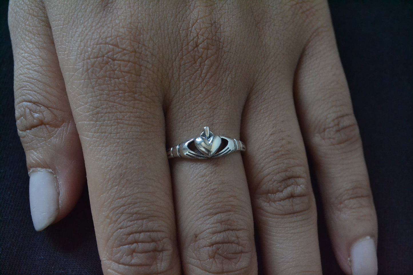 Sterling Silver Claddagh Ring – Irish Love Loyalty Friendship Band