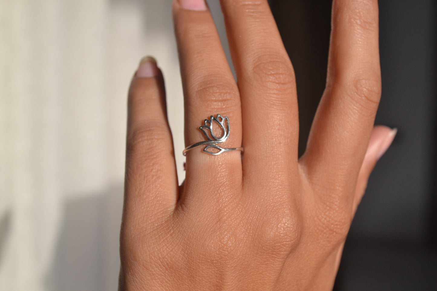 Sterling Silver Blooming Lotus Ring