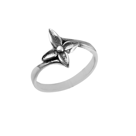 Sterling Silver Petite Floral Wrap Ring