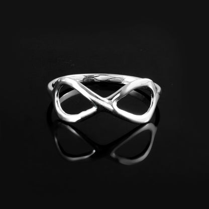 Infinity Loop Sterling Silver Ring