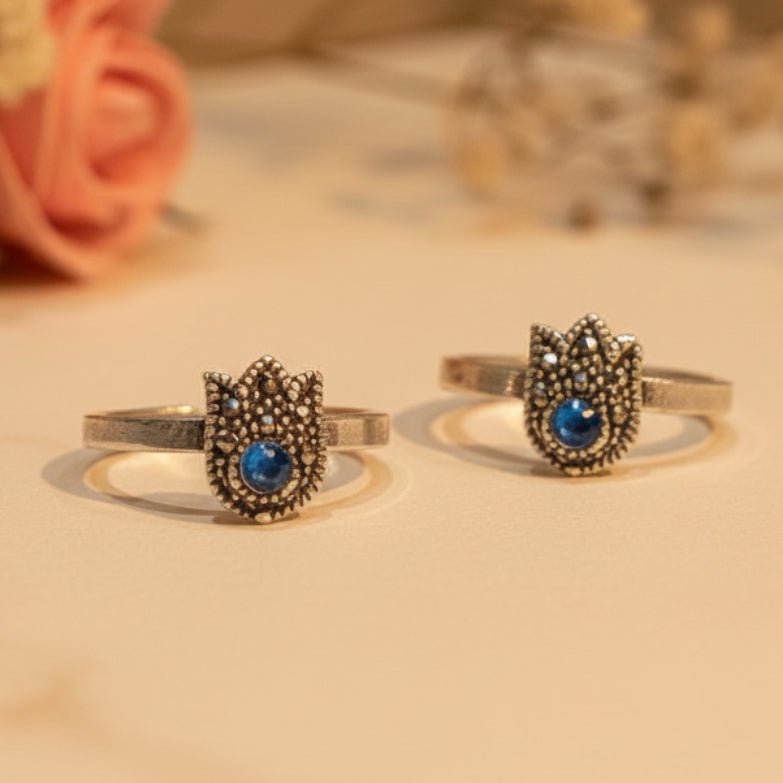 Aarohi Toe Ring - Zirak Silver