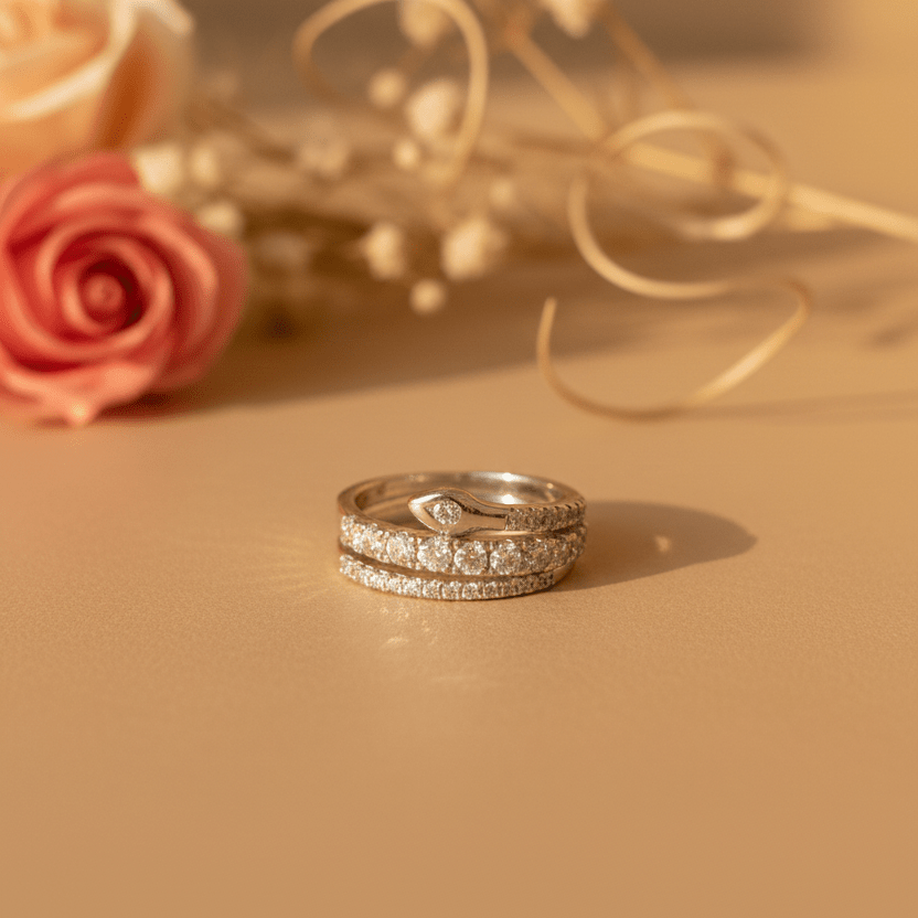 Amara Coiled Snake Ring - Zirak Silver