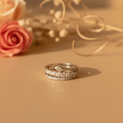 Amara Coiled Snake Ring - Zirak Silver