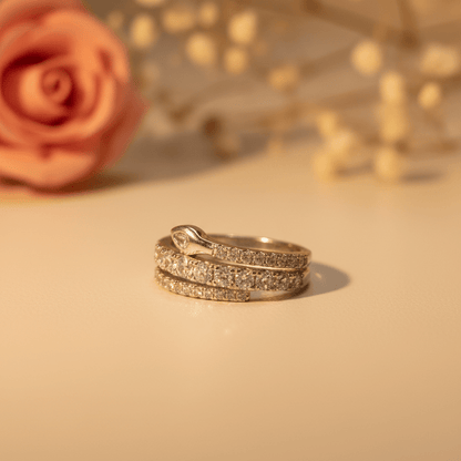 Amara Coiled Snake Ring - Zirak Silver