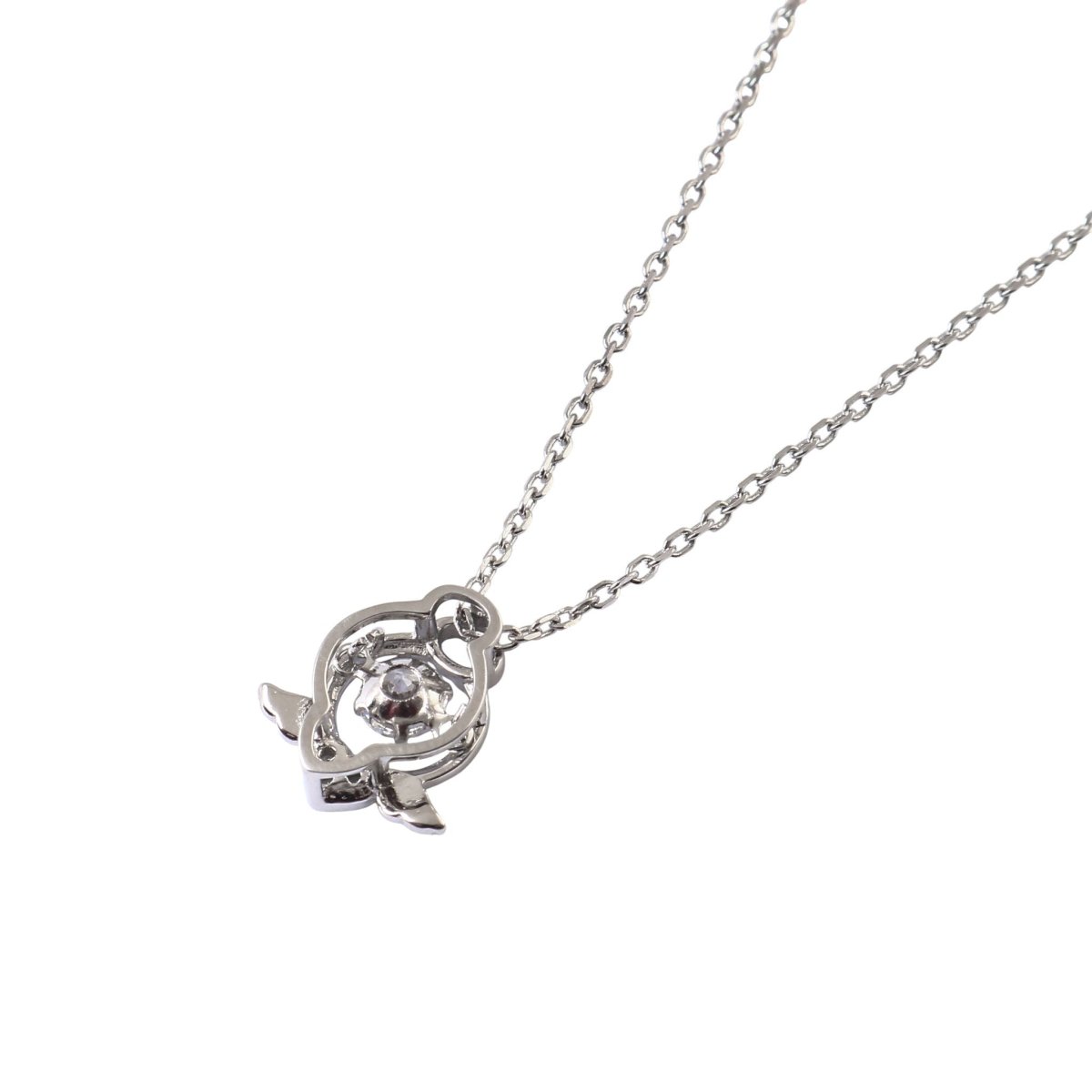 Angel Wing Floating Crystal Silver Necklace - Zirak Silver