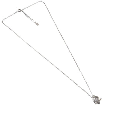 Angel Wing Floating Crystal Silver Necklace - Zirak Silver