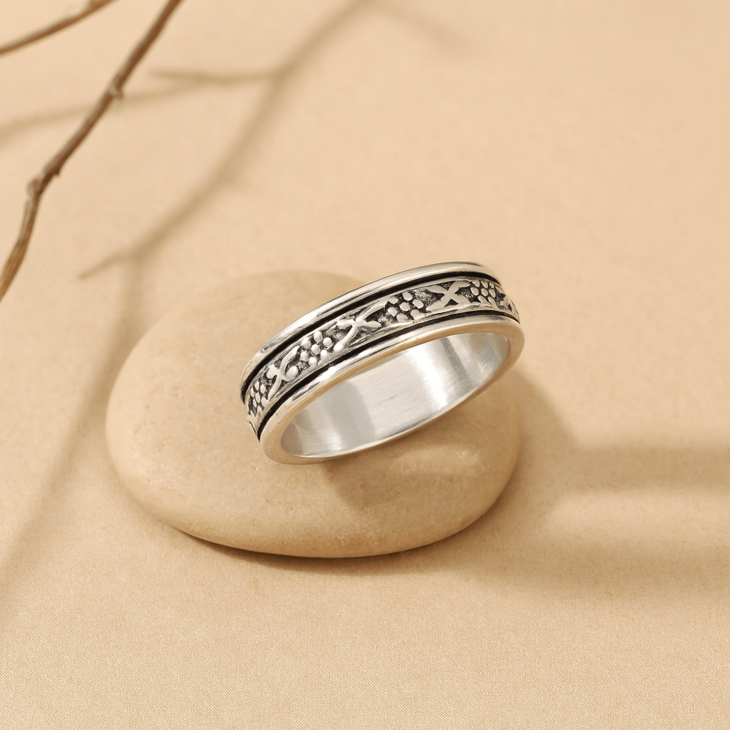Antique Floral Band - Zirak Silver
