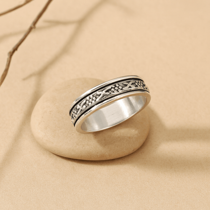 Antique Floral Band - Zirak Silver
