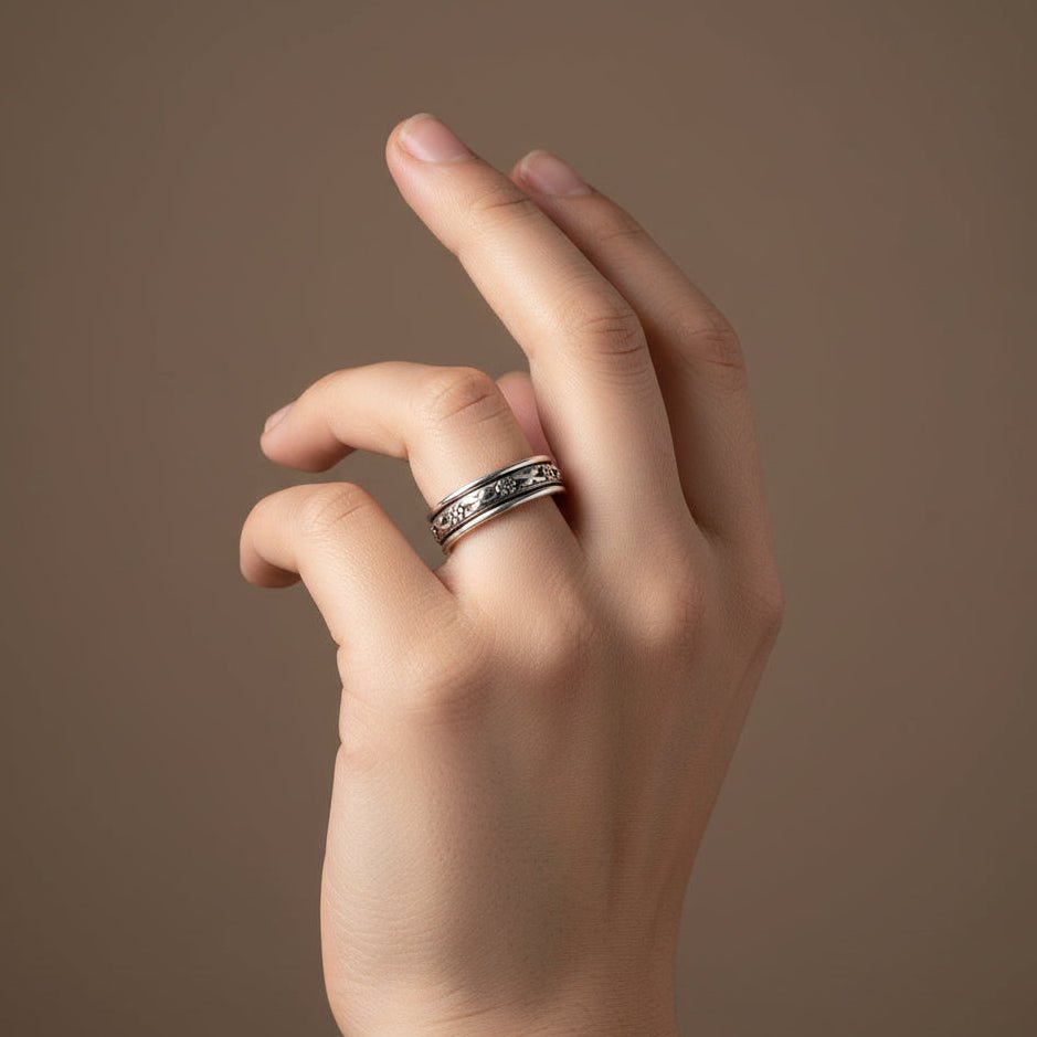 Antique Floral Band - Zirak Silver