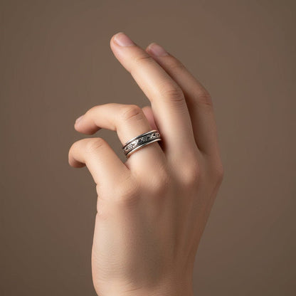 Antique Floral Band - Zirak Silver