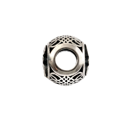 Antique Silver Filigree Lucky Charm Bead for Bracelet - Zirak Silver