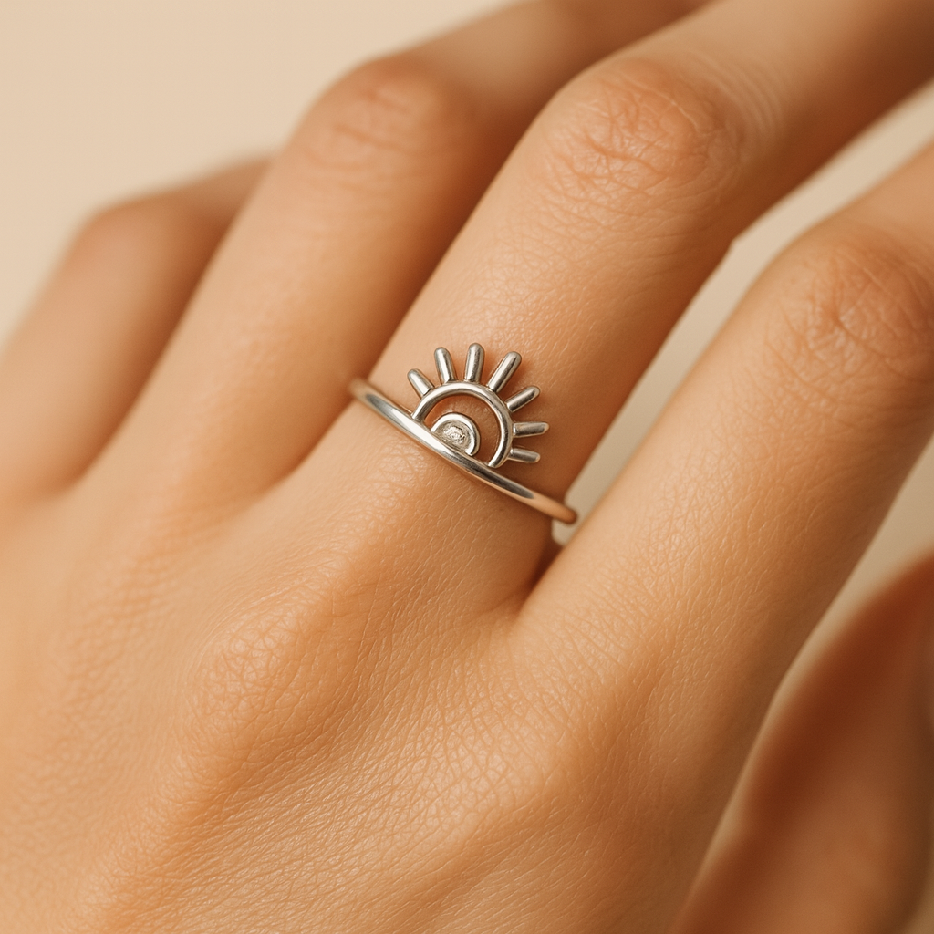 Minimalist Petal Open Ring