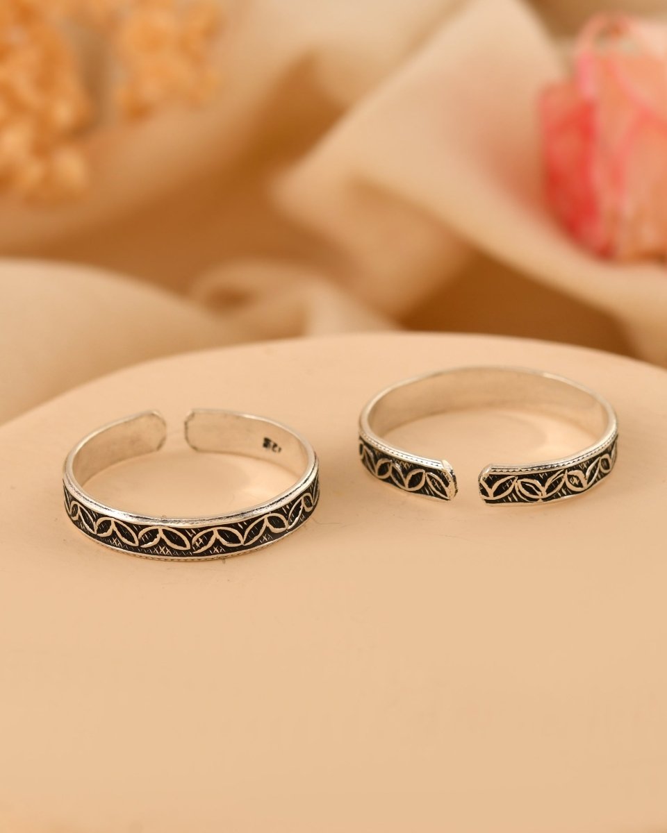 Belpatra Rekha Thumb Bichiya Pair - Zirak Silver
