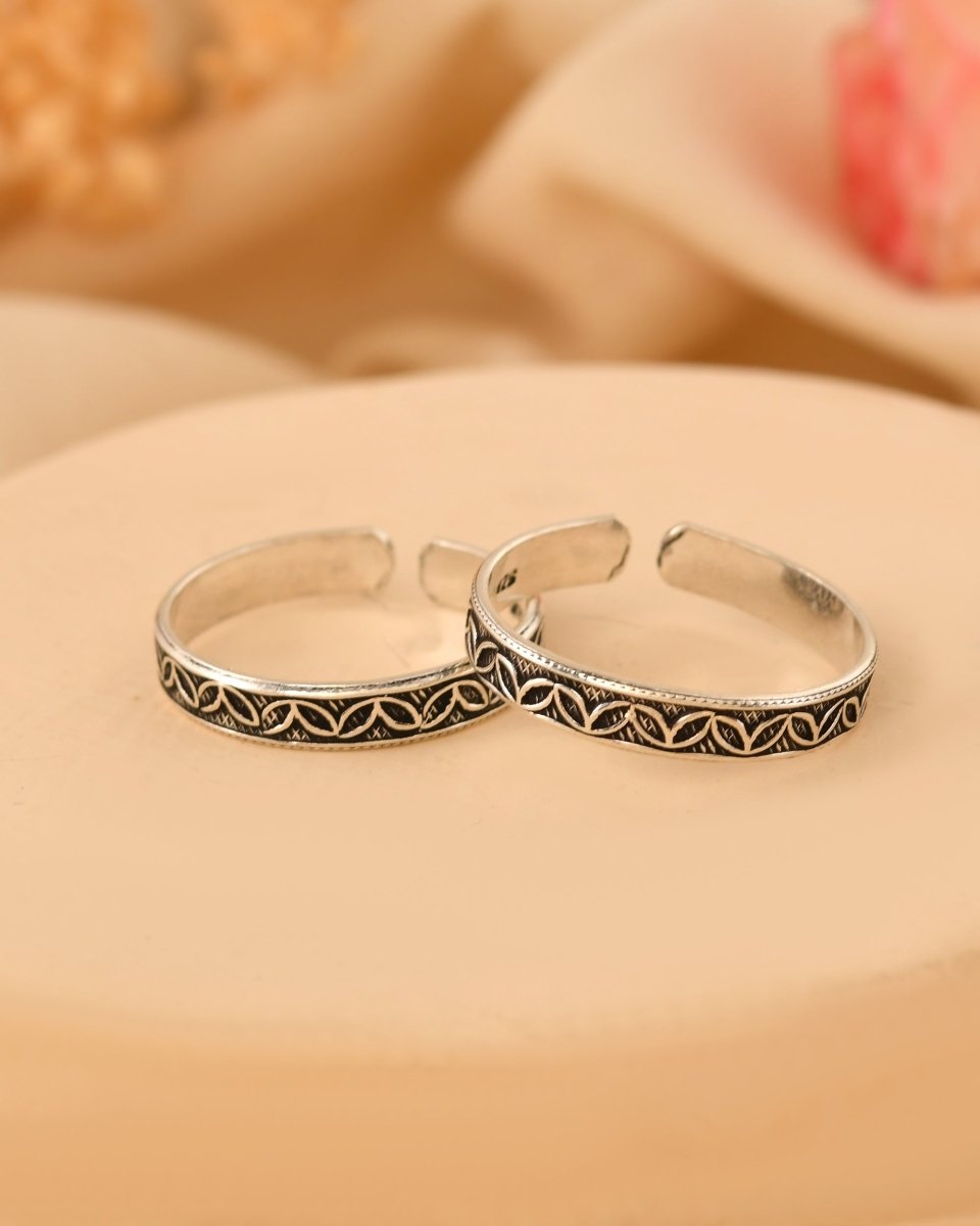 Belpatra Rekha Thumb Bichiya Pair - Zirak Silver
