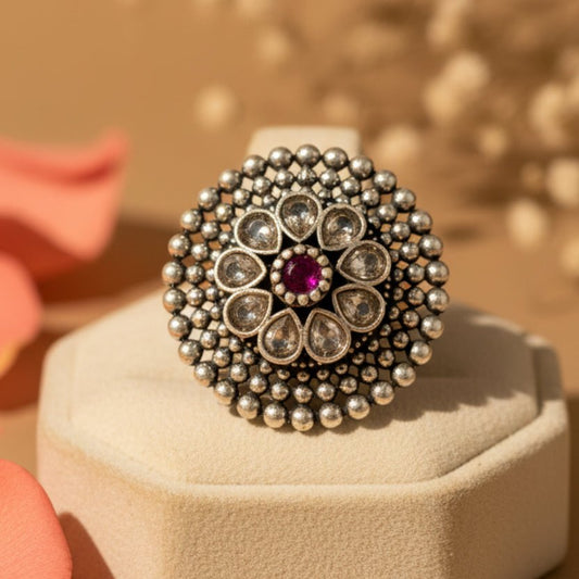 Bindu Ring - Zirak Silver