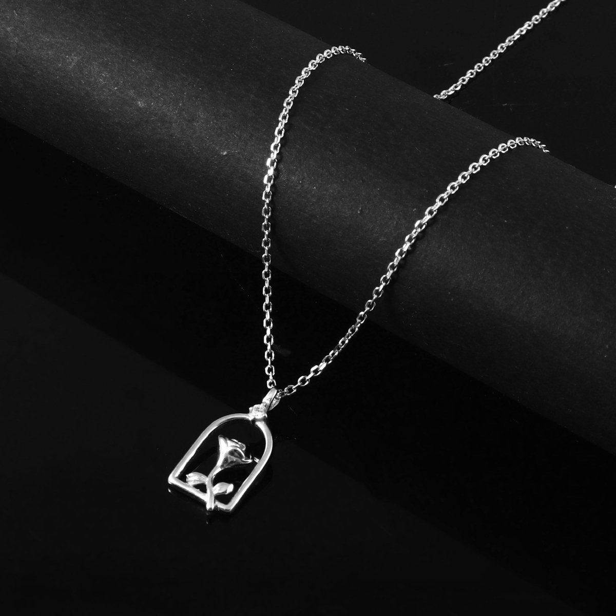 Blooming Rose 925 Silver Pendant Necklace - Zirak Silver