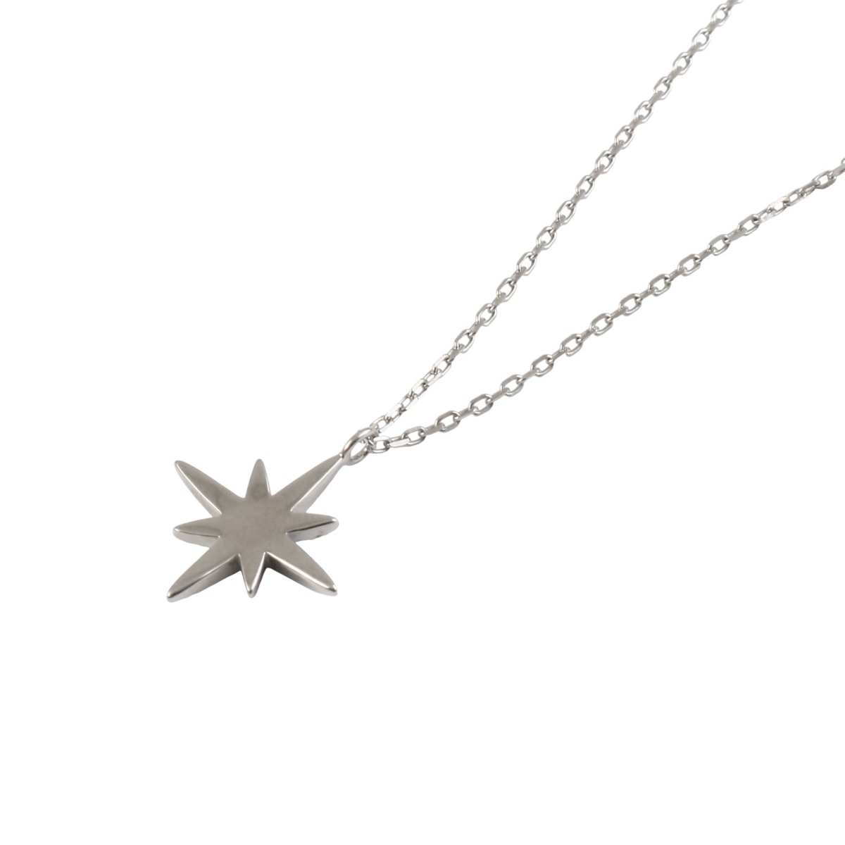 Celestial Star Silver Necklace with Crystal Accents - Zirak Silver