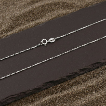 Chahat Chain – Rhodium Plated Box Silver Chain - Zirak Silver