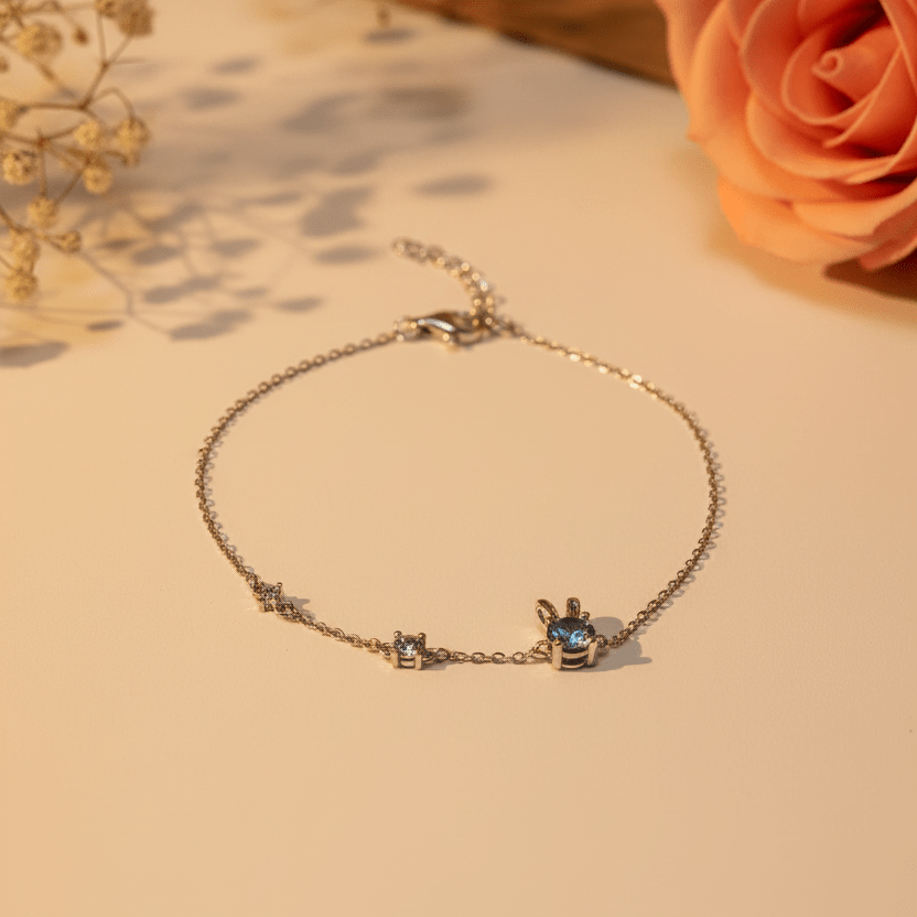 Chanda Crystal Bunny Bracelet - Zirak Silver