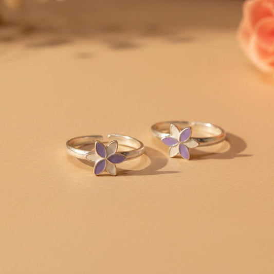 Chandni Phool Toe Ring - Zirak Silver