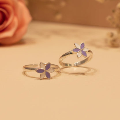 Chandni Phool Toe Ring - Zirak Silver