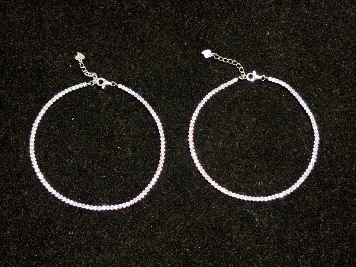 Chandni Sparkle Anklet - Zirak Silver