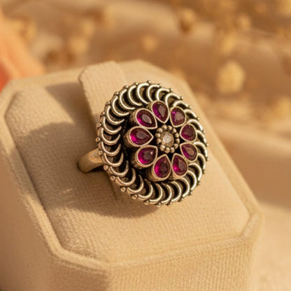 Chandrika Ring - Zirak Silver