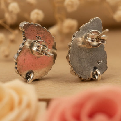 Chandrika Stud Earrings - Zirak Silver