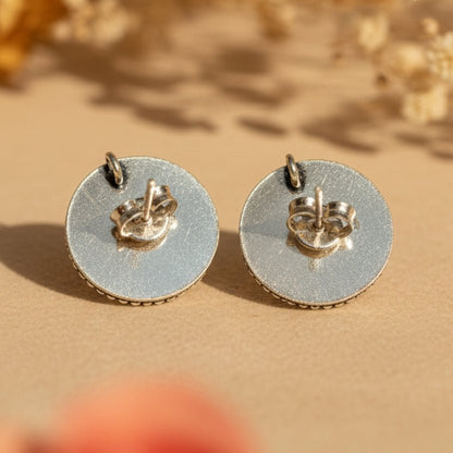 Chandrika Stud Earrings - Zirak Silver