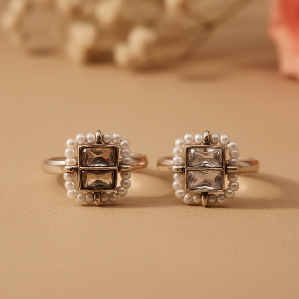 Chandrika Toe Rings - Zirak Silver