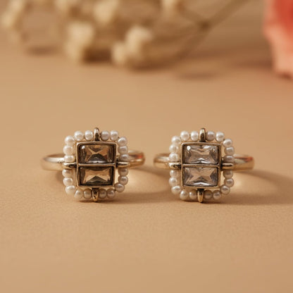 Chandrika Toe Rings - Zirak Silver
