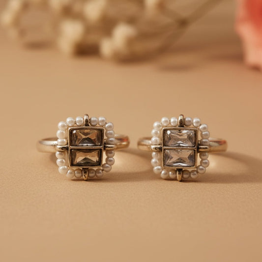 Chandrika Toe Rings - Zirak Silver