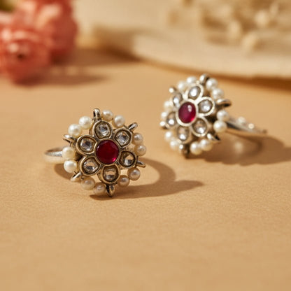 Chandrika Toe Rings - Zirak Silver