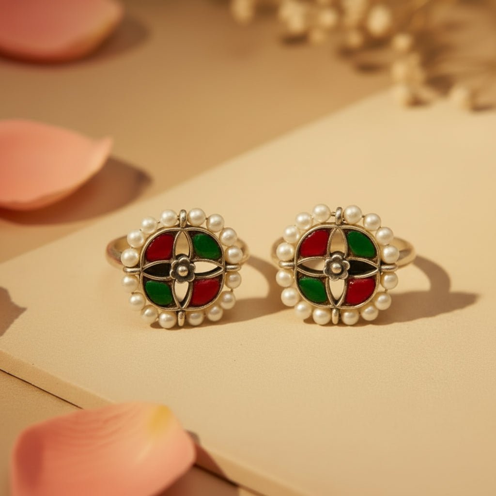 Chandrika Toe Rings - Zirak Silver