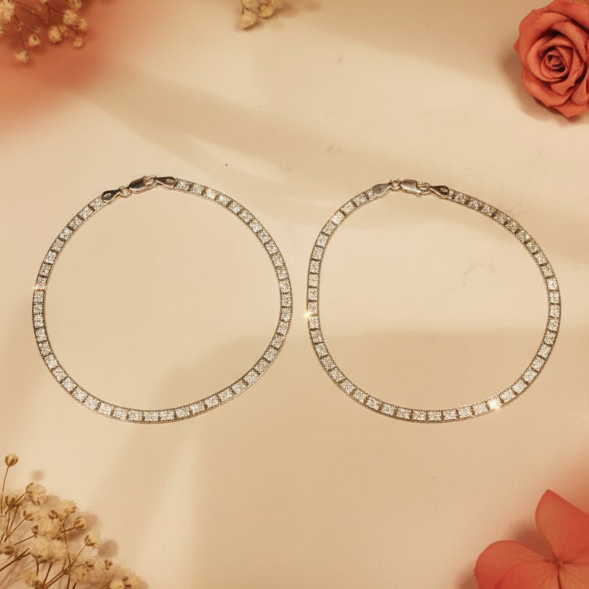 Chaukor Anklet - Zirak Silver