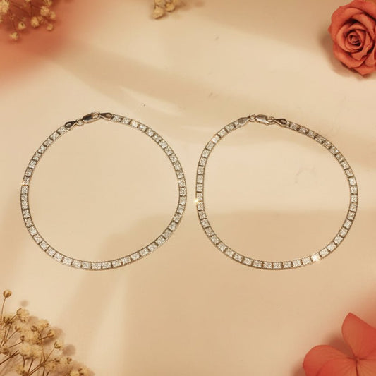 Chaukor Anklet - Zirak Silver