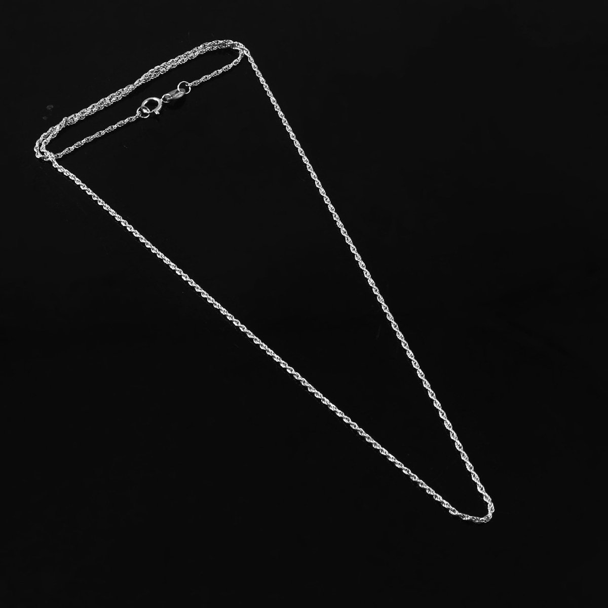 Delicate Twisted Rope Silver Chain – 925 Sterling Fine Cable Necklace - Zirak Silver