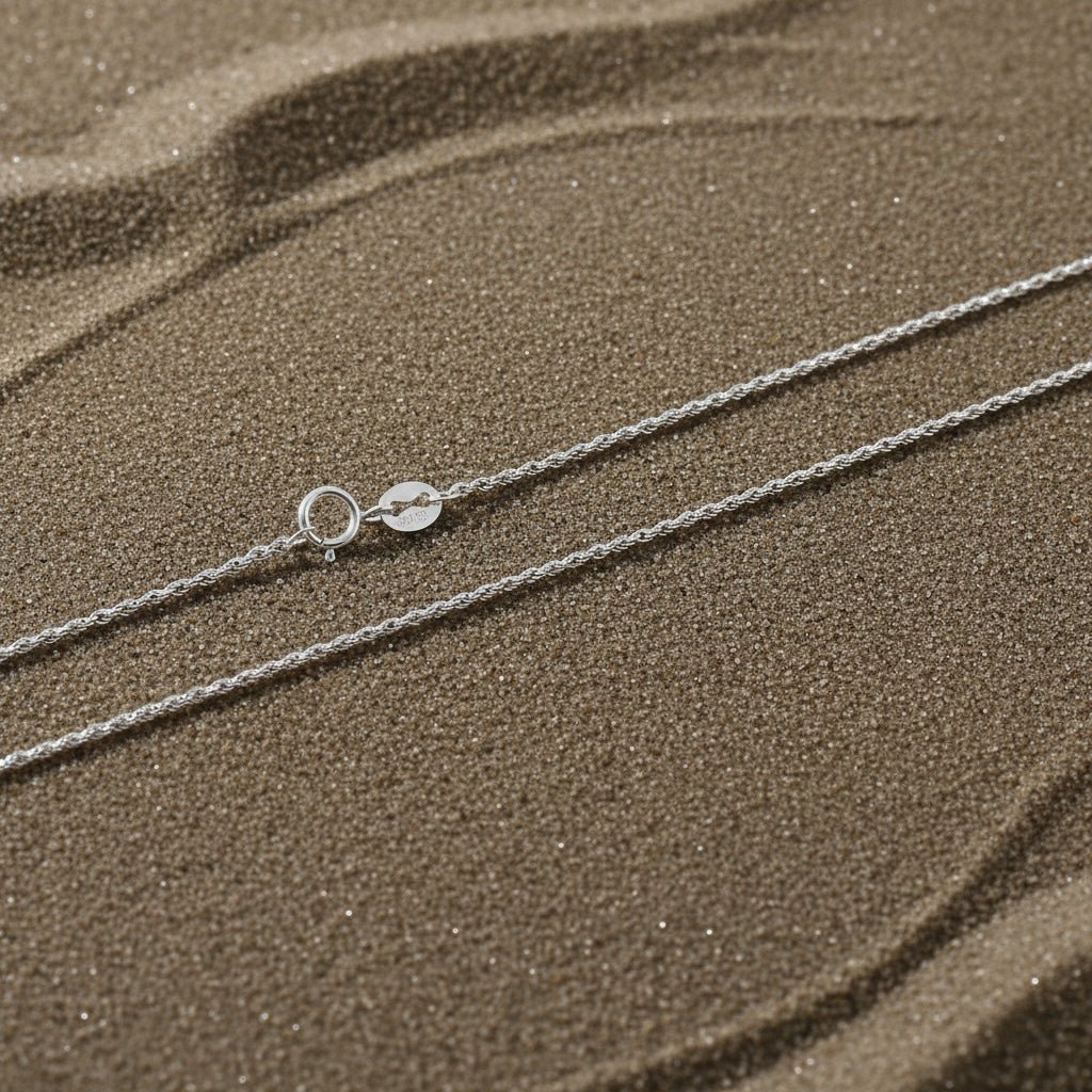 Delicate Twisted Rope Silver Chain – 925 Sterling Fine Cable Necklace - Zirak Silver